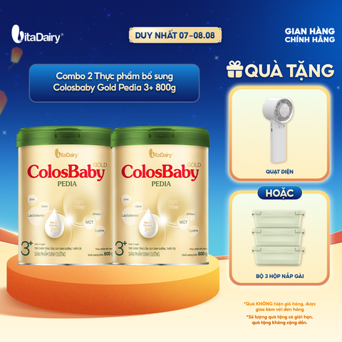  [COMBO 2 LON] Sữa bột ColosBaby Pedia Gold 3+ - Lon 800g 