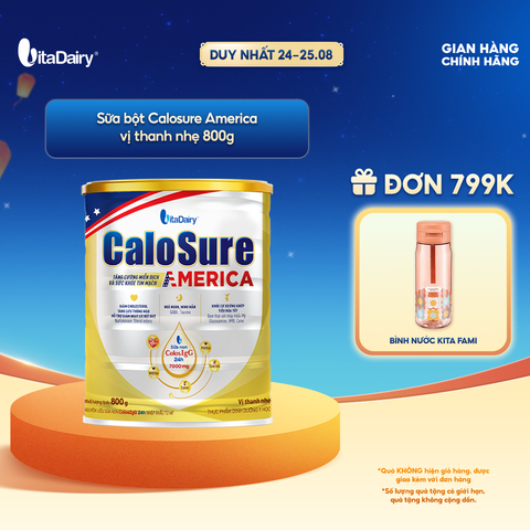  Sữa bột CaloSure America vị thanh nhẹ 400g/800g - Bổ sung năng lượng, giúp tiêu hoá khoẻ, hỗ trợ xương khớp khoẻ 