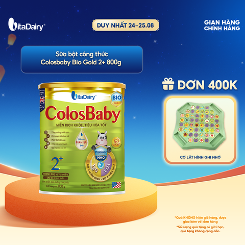  Sữa bột ColosBaby Bio Gold 2+ cho trẻ trên 2 tuổi – Hỗ trợ tiêu hoá, bổ sung dinh dưỡng – Lon 800g 