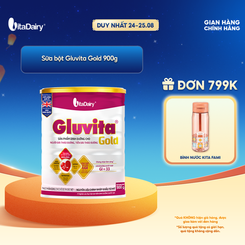  [LON 900G] Thực Phẩm Bổ Sung Dinh Dưỡng Gluvita Gold - Chỉ Số Đường Huyết Thấp 