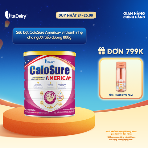  Sữa bột CaloSure America+ vị thanh nhẹ lon 800g 