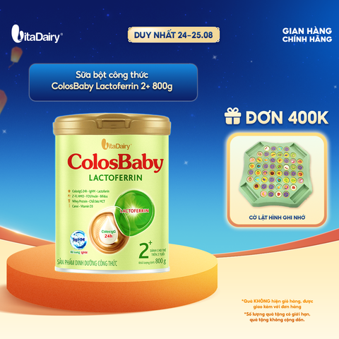  Sữa bột ColosBaby Lactoferrin 2+ 800G Bổ sung dinh dưỡng, hỗ trợ đề kháng 