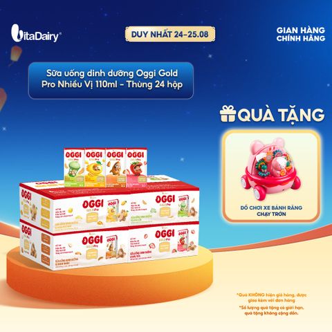  [THÙNG 24 HỘP] Sữa uống dinh dưỡng Oggi Gold Pro Nhiều Vị hỗ trợ hấp thu, tiêu hóa 