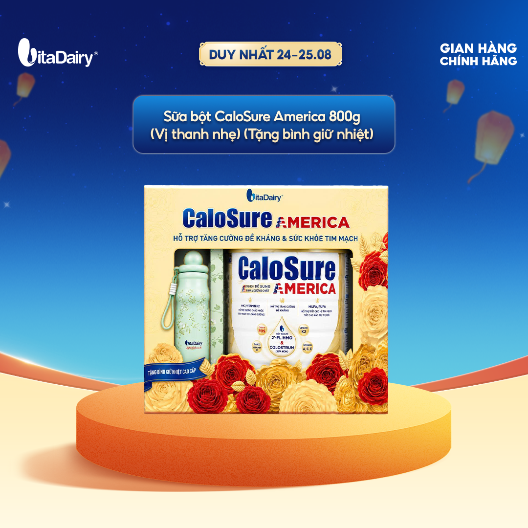  [TẶNG KÈM BÌNH GIỮ NHIỆT] Sữa bột CaloSure America 800g 