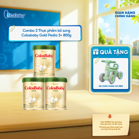  [COMBO 3 LON] Sữa bột ColosBaby Pedia Gold 3+ - Lon 800g 