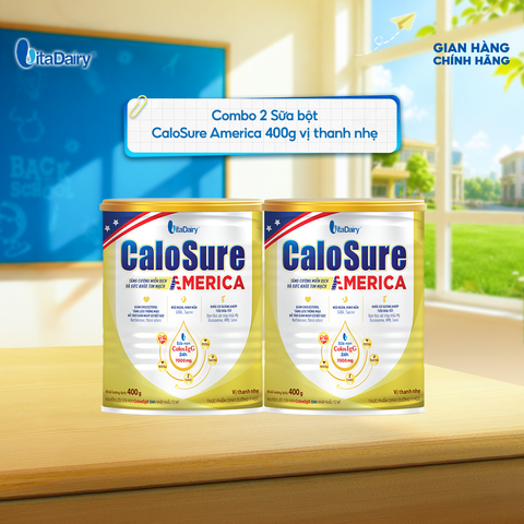  Combo 2 Sữa bột CaloSure America 400g (Vị thanh nhẹ)- VitaDairy 