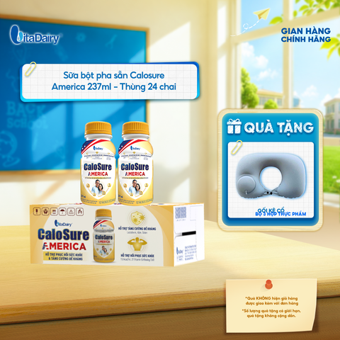  Sữa bột pha sẵn Calosure America Thùng 24 chai 237ml - VitaDairy 