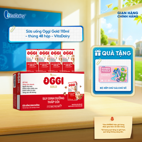  Sữa uống dinh dưỡng Oggi Gold 110ml - thùng 48 hộp - VitaDairy 