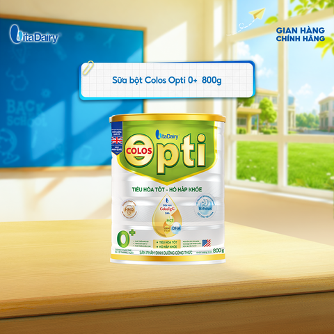  Sữa bột Colos Opti 0+ Lon 800g - Hỗ trợ tiêu hoá, bổ sung dinh dưỡng 
