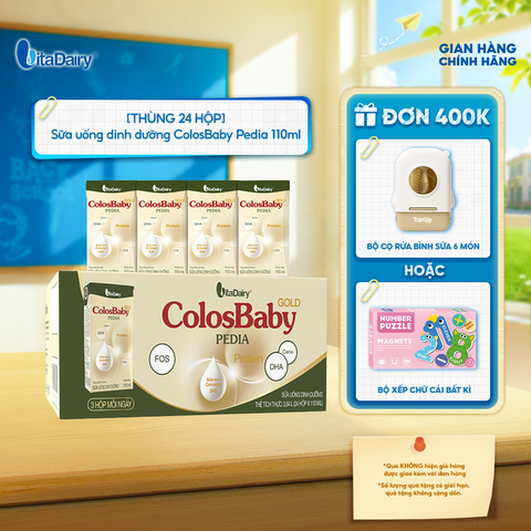  [THÙNG 24 HỘP] Sữa uống dinh dưỡng ColosBaby Pedia 110ml 