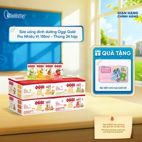  [THÙNG 24 HỘP] Sữa uống dinh dưỡng Oggi Gold Pro Nhiều Vị hỗ trợ hấp thu, tiêu hóa 