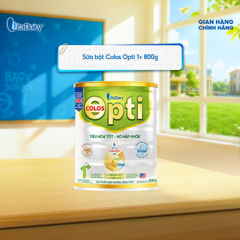  Sữa bột Colos Opti 1+ Lon 800g - Hỗ trợ tiêu hoá, bổ sung dinh dưỡng 
