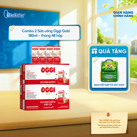  Combo 2 Sữa uống dinh dưỡng Oggi Gold 180ml - VitaDairy 