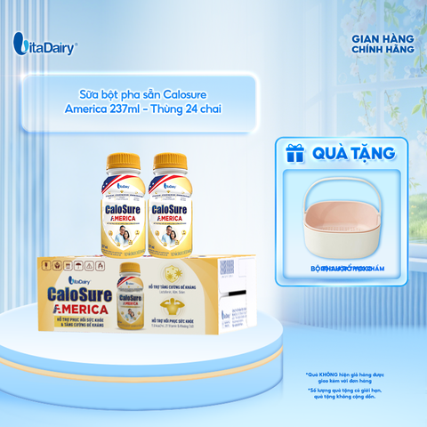  Sữa bột pha sẵn Calosure America Thùng 24 chai 237ml - VitaDairy 