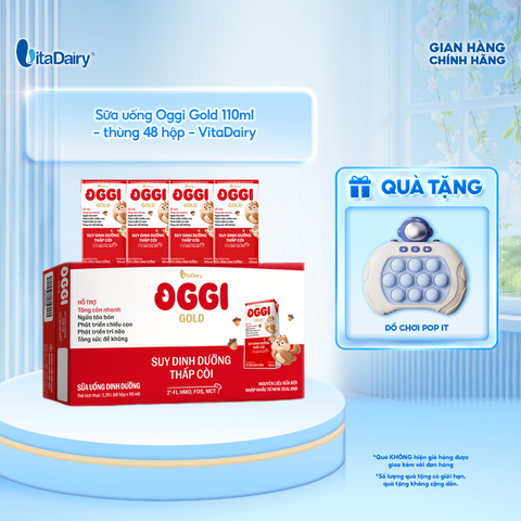  Sữa uống dinh dưỡng Oggi Gold 110ml - thùng 48 hộp - VitaDairy 