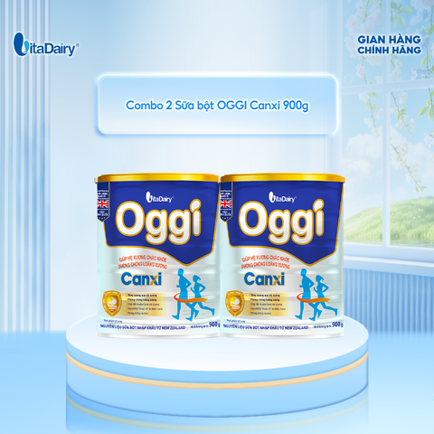  [COMBO 2 LON] Sữa bột OGGI Canxi 900g, bổ sung dưỡng chất cho hệ xương vững vàng - VitaDairy 