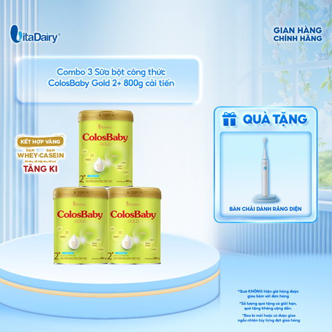  [COMBO 3 LON] SPDD công thức ColosBaby Gold 2+ 800g (Cải tiến) - VitaDairy 