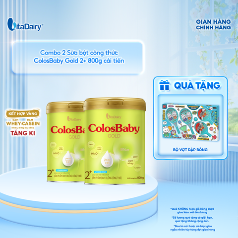  [COMBO 2 LON] SPDD công thức ColosBaby Gold 2+ 800g (Cải tiến) - VitaDairy 