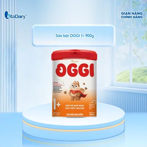  Sữa bột Oggi Phát triển toàn diện 1+ 900g - Hỗ trợ bé tăng cân nhanh, tăng cường miễn dịch, phát triển thể chất toàn diện 
