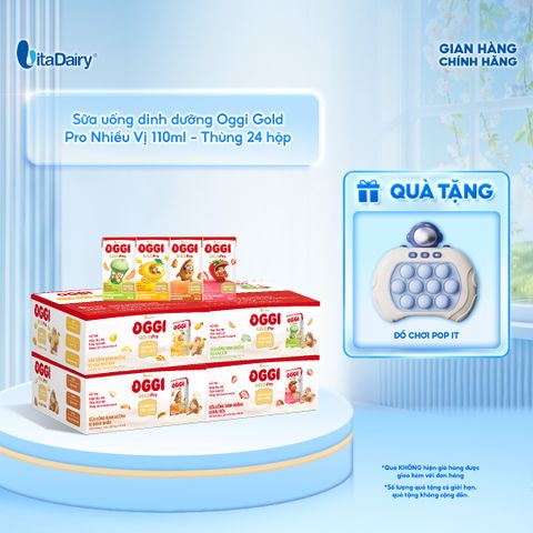  [THÙNG 24 HỘP] Sữa uống dinh dưỡng Oggi Gold Pro Nhiều Vị hỗ trợ hấp thu, tiêu hóa 