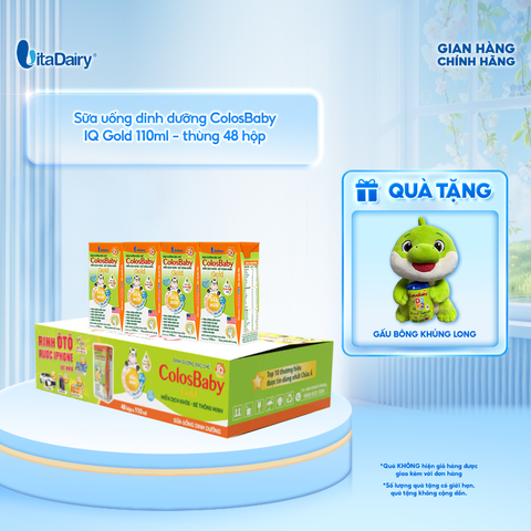  Sữa uống dinh dưỡng ColosBaby IQ Gold 110ml - thùng 48 hộp - VitaDairy 