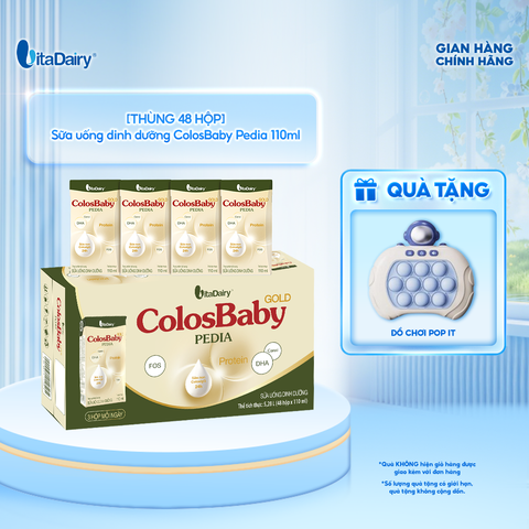  [THÙNG 48 HỘP] Sữa uống dinh dưỡng ColosBaby Pedia 110ml 