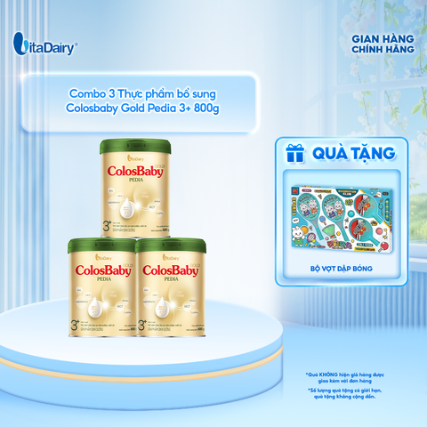  [COMBO 3 LON] Sữa bột ColosBaby Pedia Gold 3+ - Lon 800g 