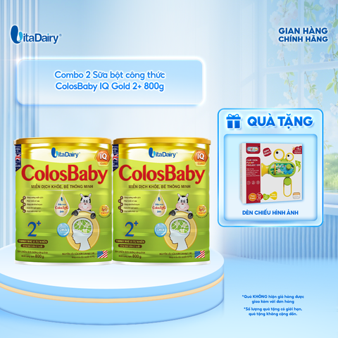  Combo 2 Sữa bột công thức Colosbaby IQ Gold 2+ 800g - VitaDairy 