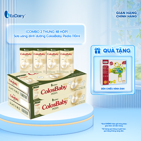  [COMBO 2 THÙNG 48 HỘP] Sữa uống dinh dưỡng ColosBaby Pedia 110ml 