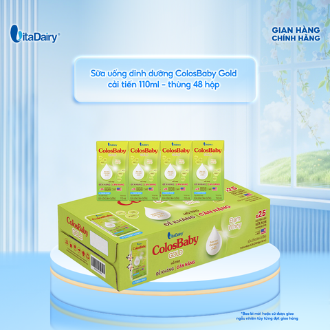  Sữa uống dinh dưỡng ColosBaby Gold cải tiến 110ml - thùng 48 hộp 