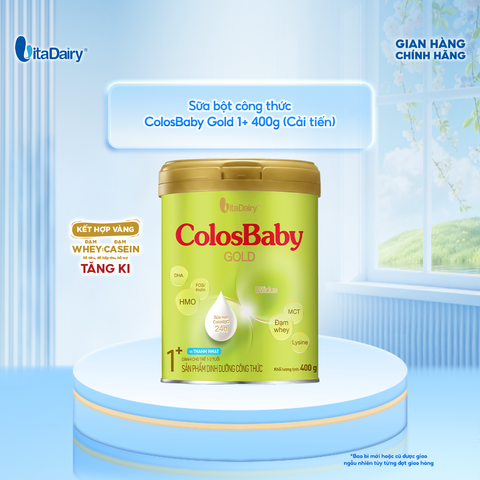  Sữa bột ColosBaby Gold cải tiến 0+ cho trẻ sơ sinh – Bổ sung dinh dưỡng cho bé - Lon 400g 
