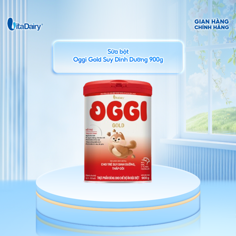  Sữa bột Oggi Gold giúp bé suy dinh dưỡng, thấp còi - Hỗ trợ tăng cân nhanh, tiêu hoá tốt, ngừa táo bón - Lon 900g 