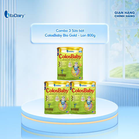  [COMBO 3 LON] Sữa bột ColosBaby Bio Gold 1+ – Hỗ trợ tiêu hoá, bổ sung dinh dưỡng – Lon 800g 