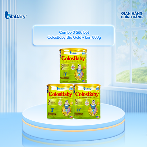  [COMBO 3 LON] Sữa bột ColosBaby Bio Gold 0+ - Lon 800g 