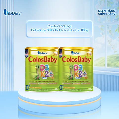  [COMBO 2 LON] SPDD công thức Colosbaby Gold D3K2 0+ 800g 