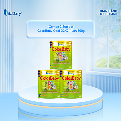  [COMBO 3 LON] SPDD công thức Colosbaby Gold D3K2 1+ 800g 