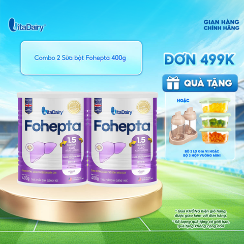  [COMBO 2 LON] Thực phẩm dinh dưỡng y học Fohepta 400g 
