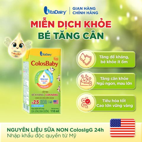  Sữa uống dinh dưỡng ColosBaby Gold cải tiến 110ml - thùng 24 hộp 