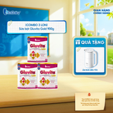 [COMBO 3 LON - 900g] Sữa bột Gluvita Gold 