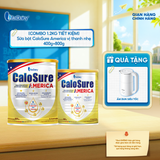  [COMBO 1.2KG TIẾT KIỆM] Sữa bột CaloSure America vị thanh nhẹ 400g + 800g 