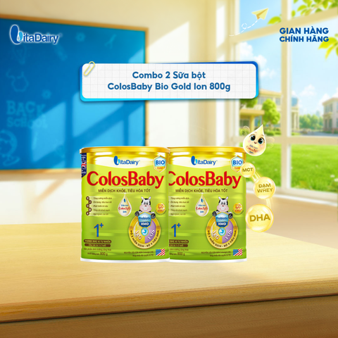  [COMBO 2 LON] Sữa bột ColosBaby Bio Gold 1+ – Hỗ trợ tiêu hoá, bổ sung dinh dưỡng – Lon 800g 
