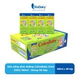  Sữa uống dinh dưỡng ColosBaby Gold D3K2 180ml - thùng 48 hộp 