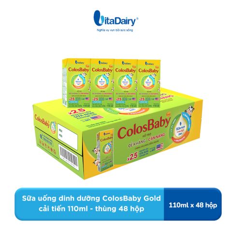  Sữa uống dinh dưỡng ColosBaby Gold cải tiến 110ml - thùng 48 hộp 