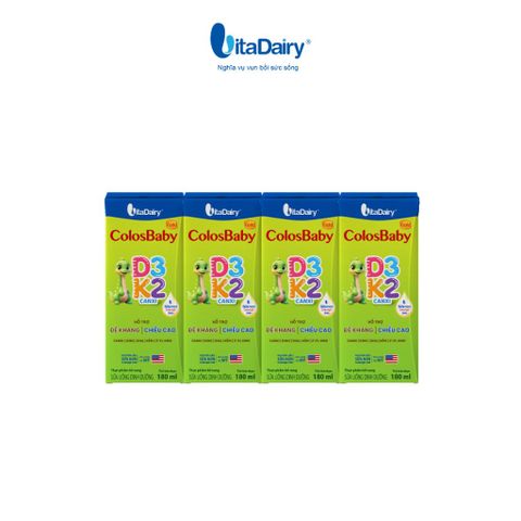  Sữa uống dinh dưỡng ColosBaby Gold D3K2 180ml - thùng 24 hộp 