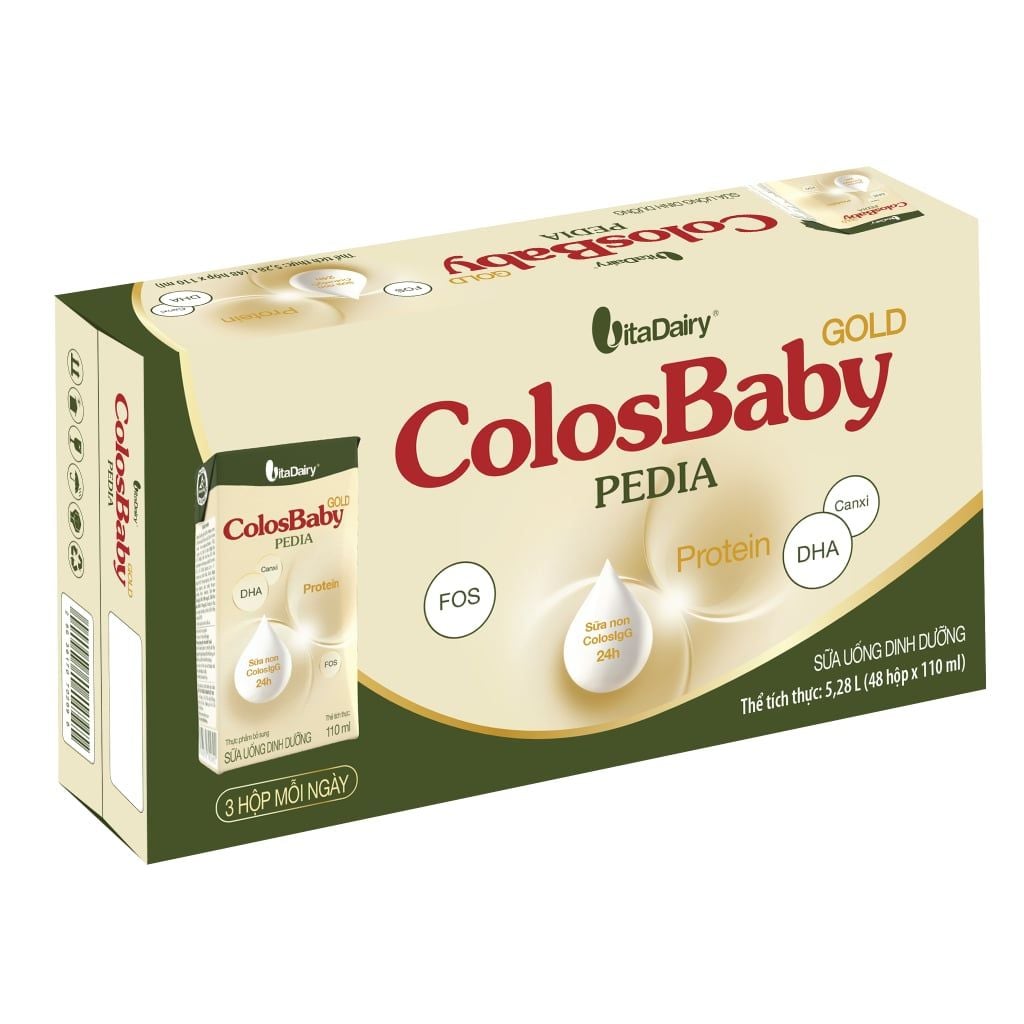  [COMBO 2 THÙNG 48 HỘP] Sữa uống dinh dưỡng ColosBaby Pedia 110ml 