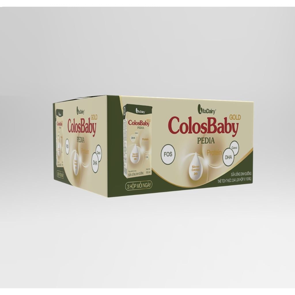  [COMBO 2 THÙNG 24 HỘP] Sữa uống dinh dưỡng ColosBaby Pedia 110ml 