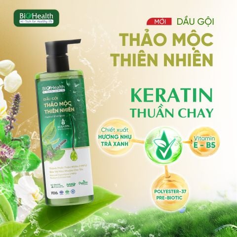 Dầu Gội Thảo Mộc Keratin 290ML -Bí Quyết Duy Trì Màu Tóc Nhuộm Rạng Rỡ Từ Thiên Nhiên