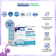 (Gift) Máy Tiệt Trùng Diệt Khuẩn ANION & Sấy Khô Biohealth BH8920, Có Thêm Tính Năng Hâm Nóng Thức Ăn, Hấp Trị Giá 1.400.000đ