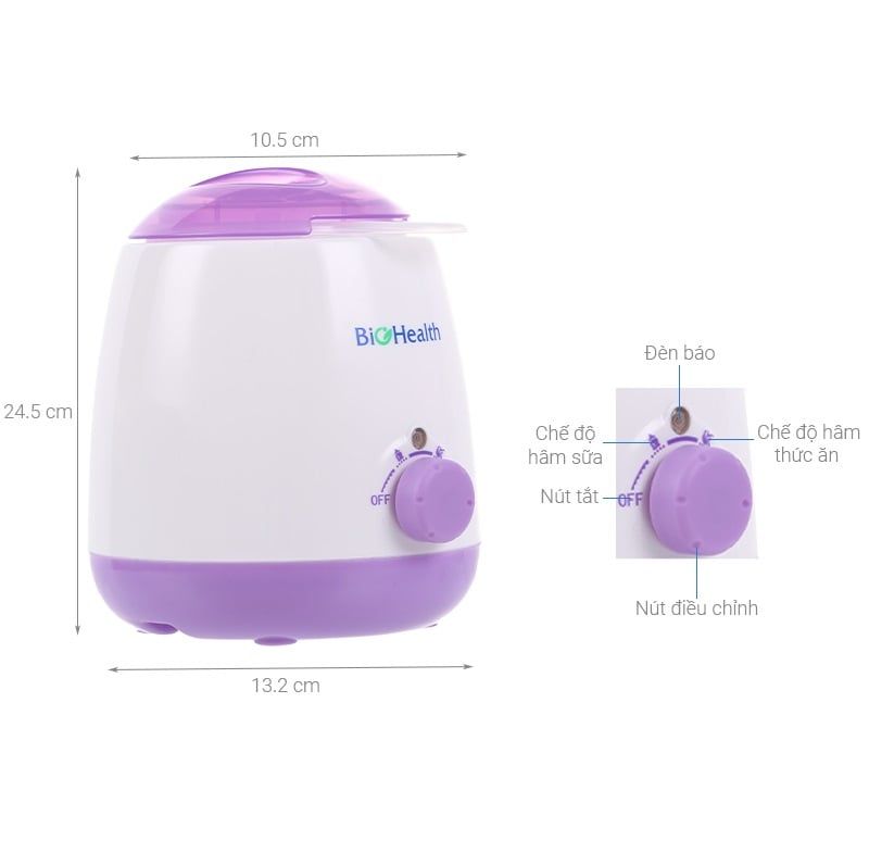 Máy hâm sữa 1 bình BIOHEALTH  BH8110