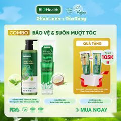 Combo Biohealth Bộ Đôi Bảo Vệ & Suôn Mượt dành cho tóc nhuộm (Dầu gội thảo mộc thiên nhiên 290ml + Dầu xả thảo mộc thiên nhiên 150ml)